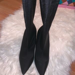 Satin over the knee sexy boots